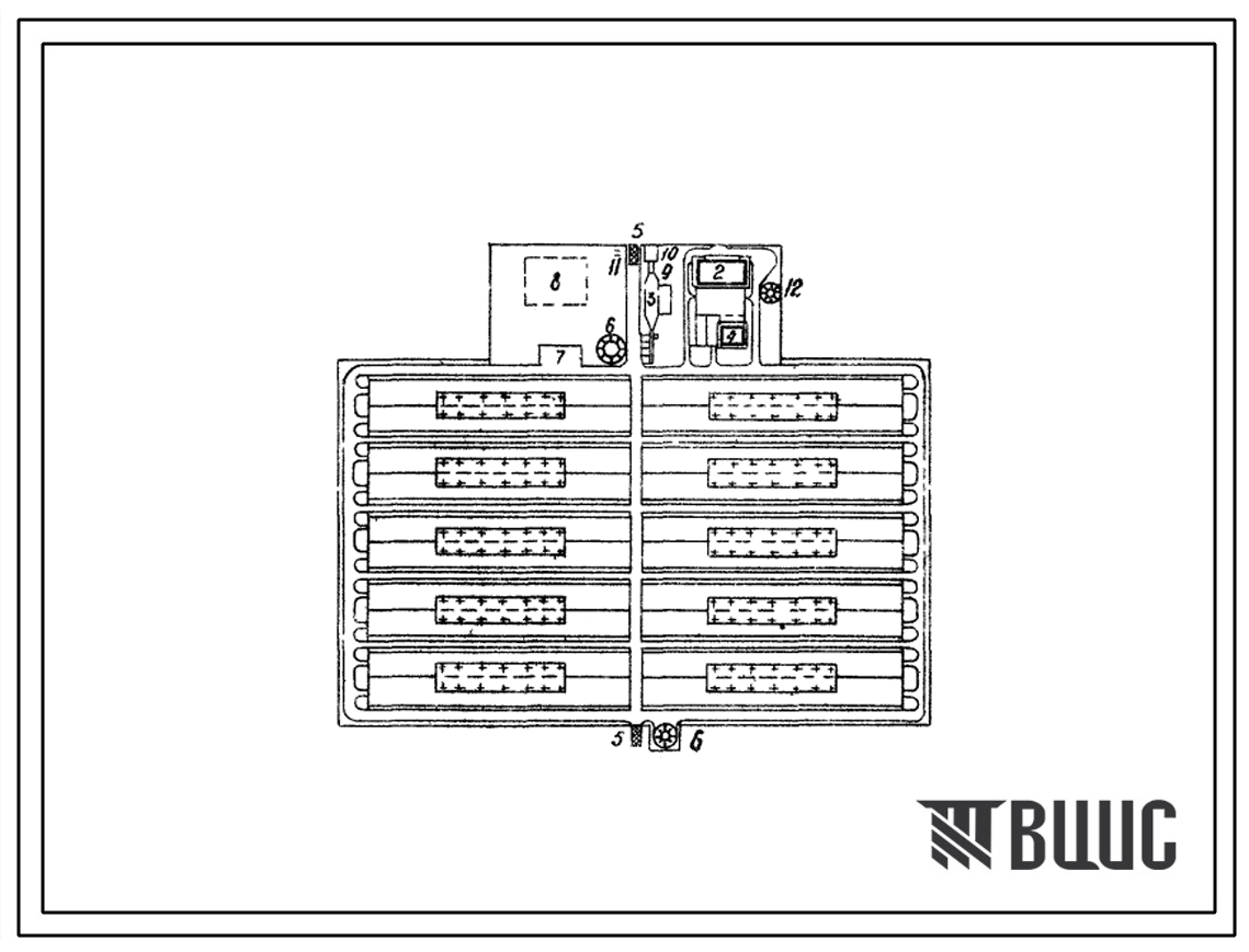 Типовой проект 803-105 Механизированная откормочная площадка на 5 тыс. голов для передержки выбракованных каракульских маток с целью получения каракульчи Для откормочных хозяйств при стойловом содержании