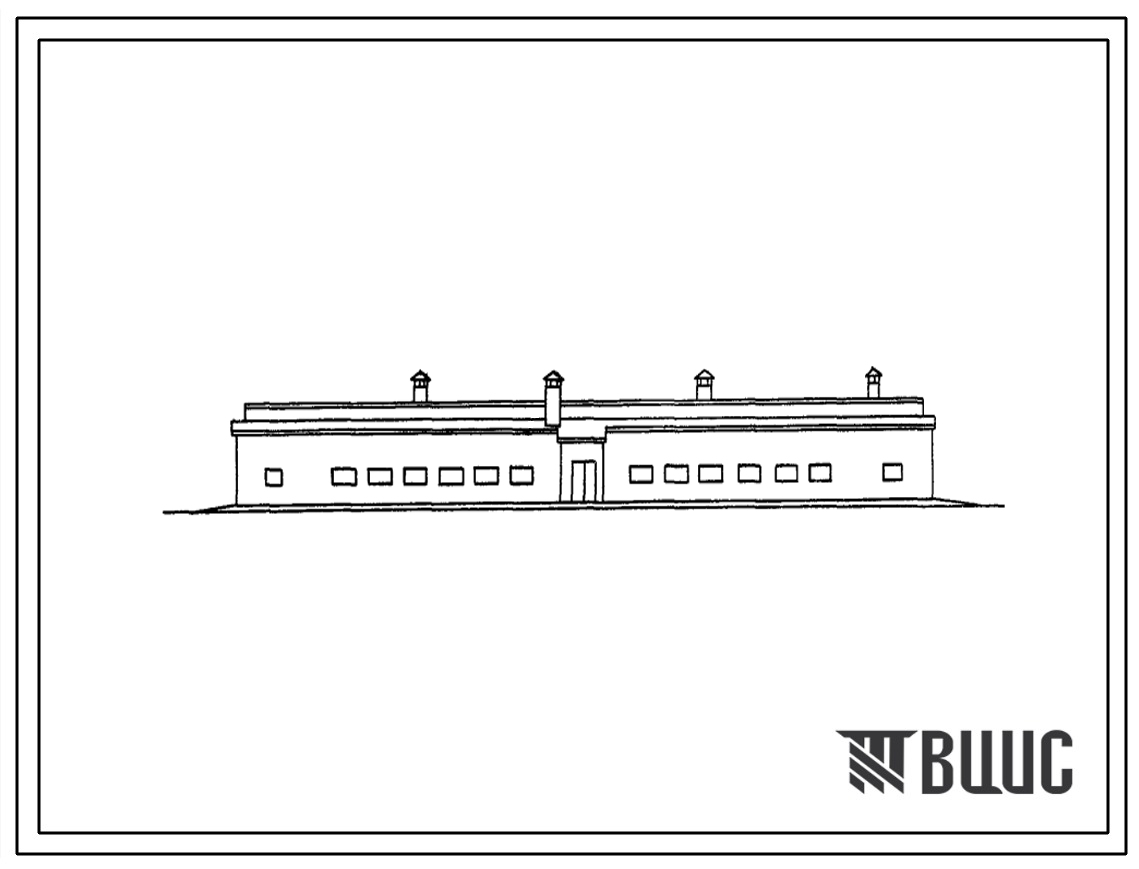 Типовой проект 801-227 Здание на 112 бычков мясных пород привязного содержания.