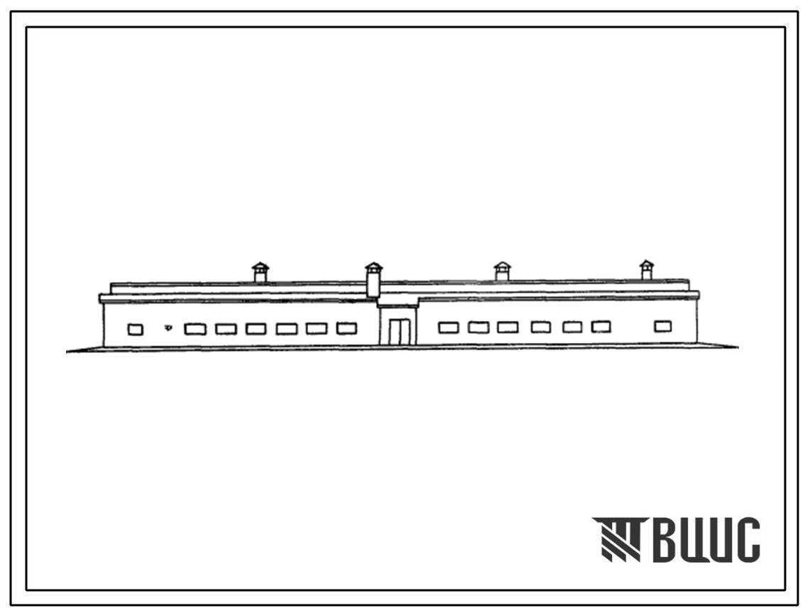 Типовой проект 801-227 Здание на 112 бычков мясных пород привязного содержания.