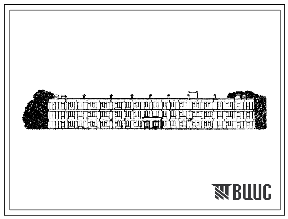 Типовой проект 223-9-58 Интернат (спальный корпус) на 280 мест при общеобразовательной школе.