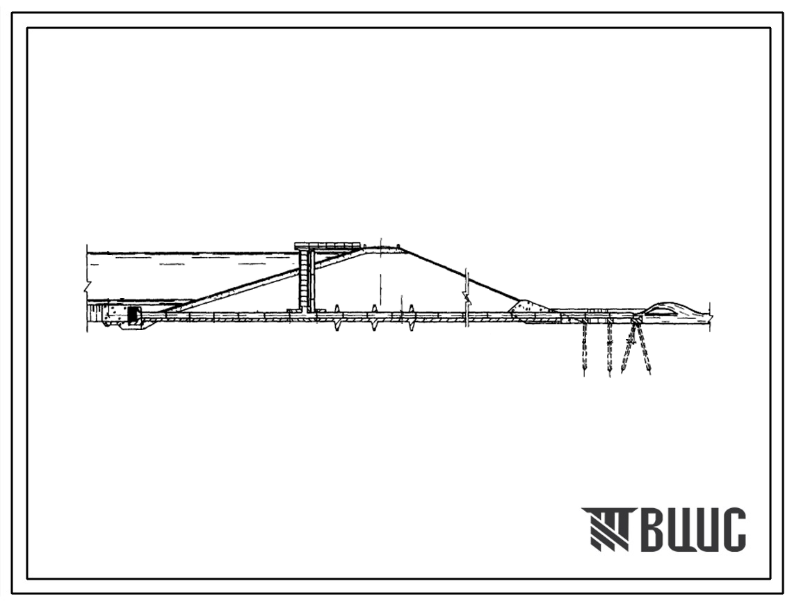 Типовой проект 820-223 Водоспуски трубчатые с башней управления Нмакс= 6-12 м; Ду 1,0; 1,2; 1,4 м; Qмакс= 13 м?/с.