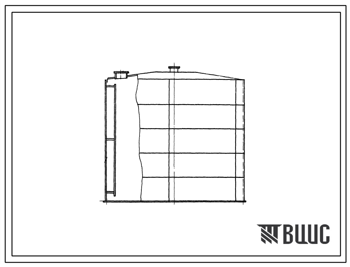 Типовой проект 705-4-33 Стальной вертикальный надземный цилиндрический резервуар для агрессивных химпродуктов емкостью 400м3.