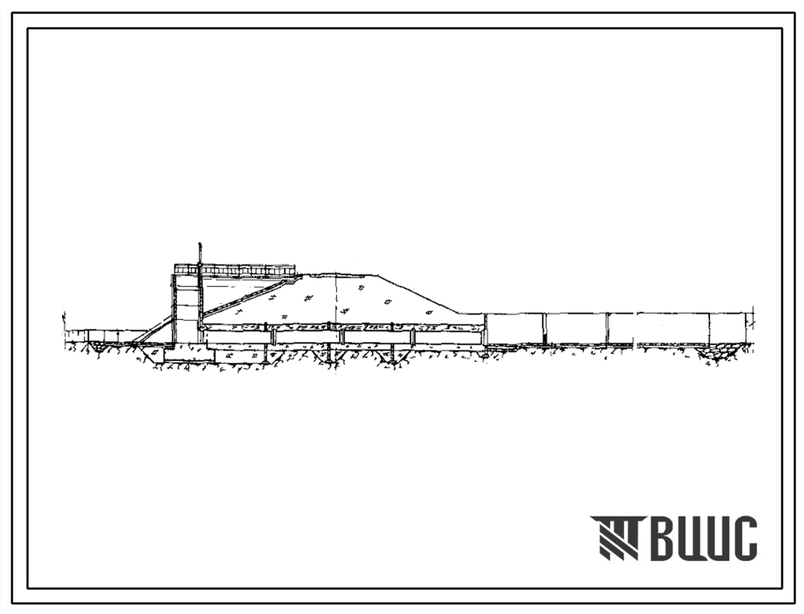 Типовой проект 413-10 Донные водовыпуски на напоры 1,5-3,5 м, для прудовых рыбоводных хозяйств.