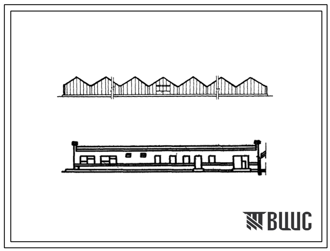 Типовой проект 810-73 Блок зимних почвенных теплиц площадью 6 га с пролетом звена 6,4 м с конструкциями из специальных облегченных профилей
