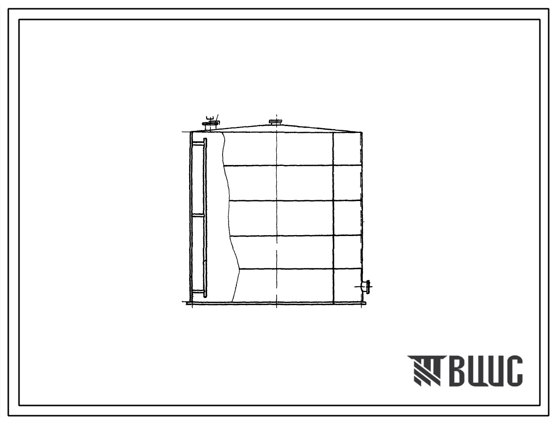 Типовой проект 705-4-27 Стальной вертикальный надземный цилиндрический резервуар для неагрессивных химпродуктов емкостью 300м3.
