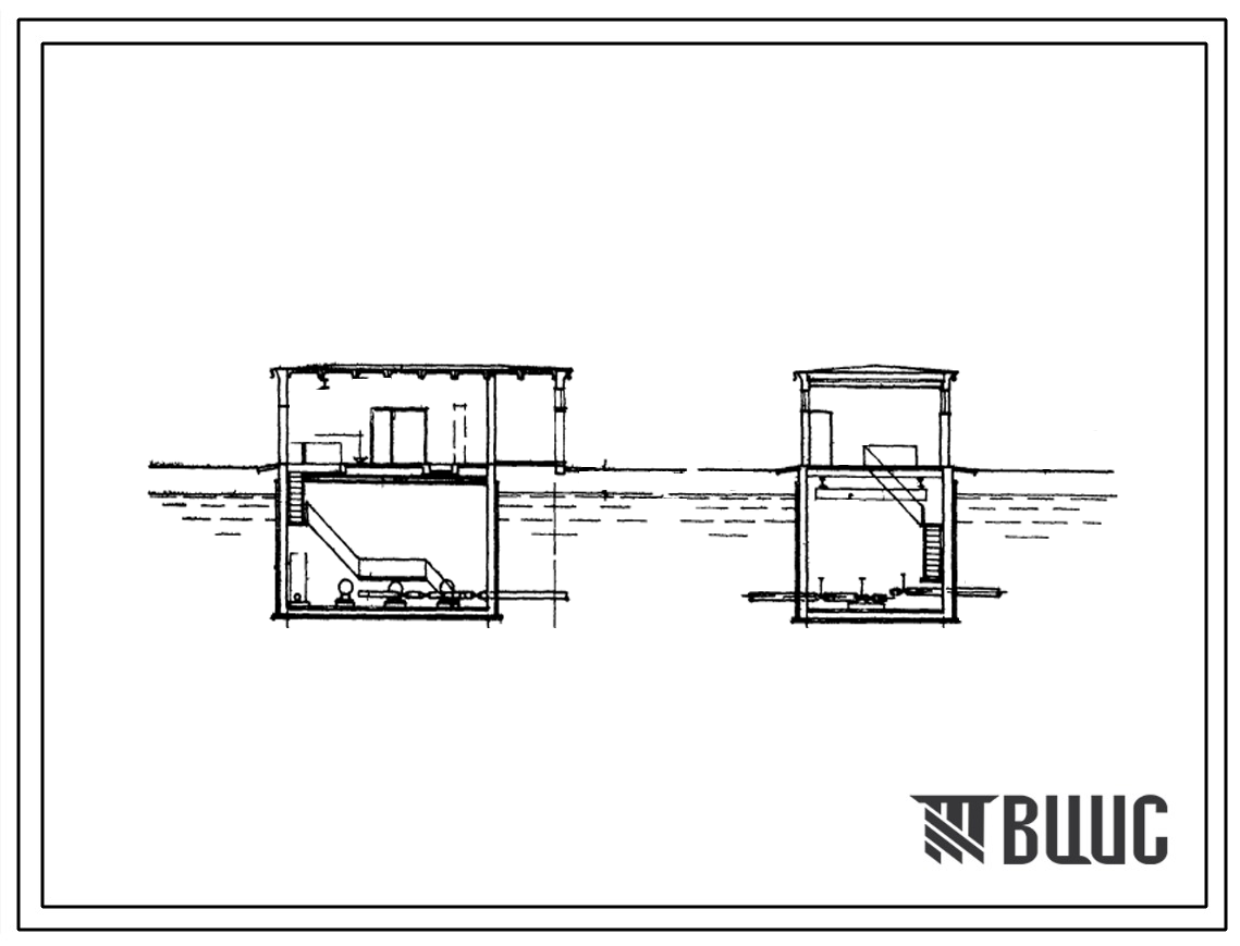 Типовой проект 901-2-11/71 Насосная станция заглубленная производительностью от 20 до 150 л/сек