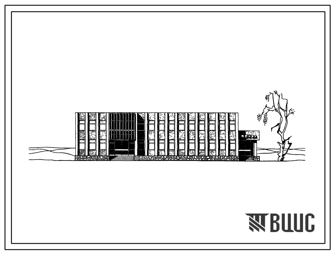 Типовой проект 264-20-22/73 Административное здание для центральных поселков хозяйств до 4000 жителей. Тип 2