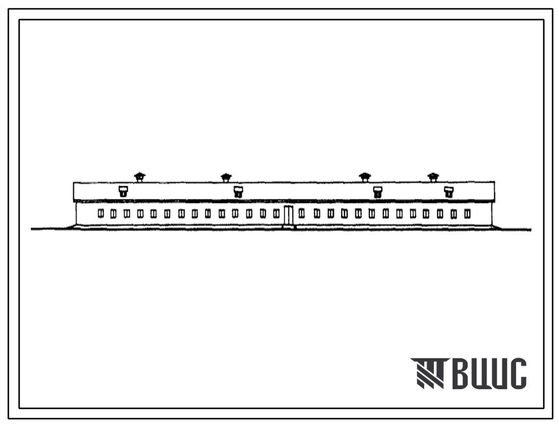 Типовой проект 802-60, тип 1 Свинарник-маточник на 50 племенных свиноматок с кормлением маток и поросят в специальном помещении (для свиноводческих племенных ферм на 50, 100 и 200 основных маток). Для строительства в районах с расчетной наружной температу