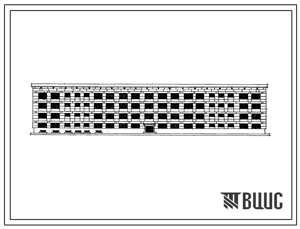 Типовой проект 1-318-15 Четырехэтажное общежитие на 309 мест серии 1-318