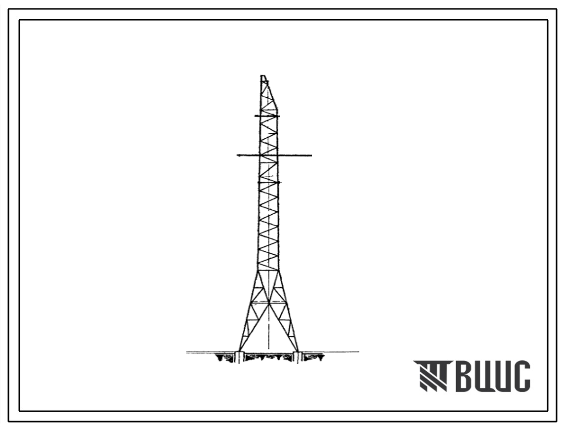 Типовой проект ЭК-06-6 Одноцепные металлические опоры типа «Башня» для воздушных линий электропередач напряжением 35 кв.