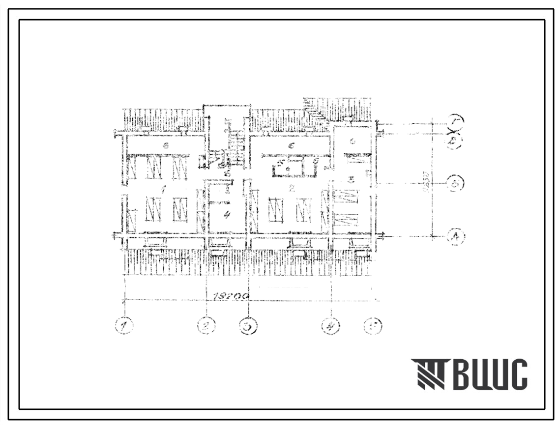 Типовой проект Б-3-110(103-018.1) Двойное использование помещений цокольного этажа трехэтажной рядовой крупно-панельной блок-секции из 6 квартир р-3а-4б, (убежище на 110 человек, размеры убежища 19,2м на 9,25м, режимы вентиляции 1,2,3).