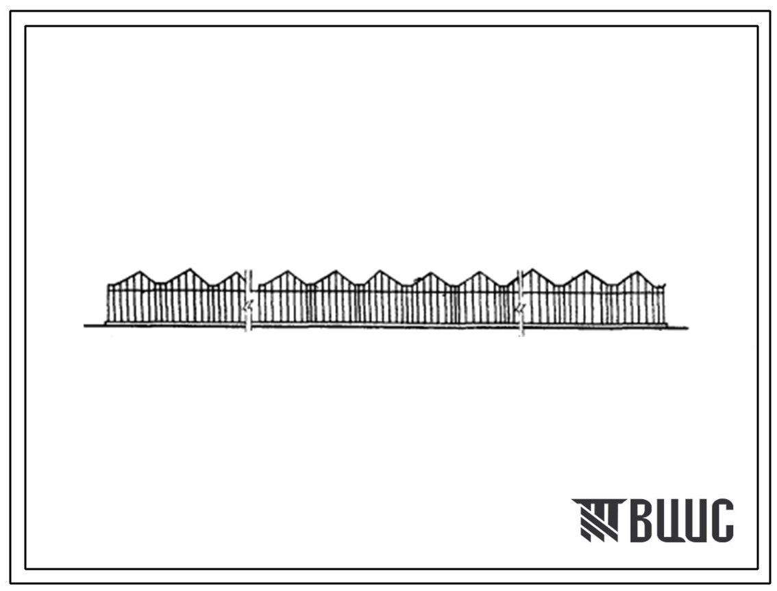 Типовой проект 810-45/71 Блок зимних почвенных теплиц площадью 6 га с пролетом звена 3,2м для южных районов СССР.