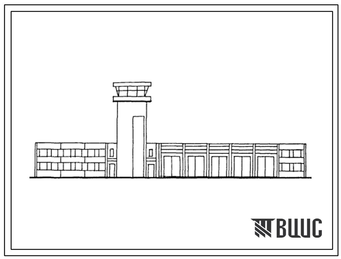 Типовой проект 506-164.88 Здание основной аварийно-спасательной станции для аэропортов ГА III класса.