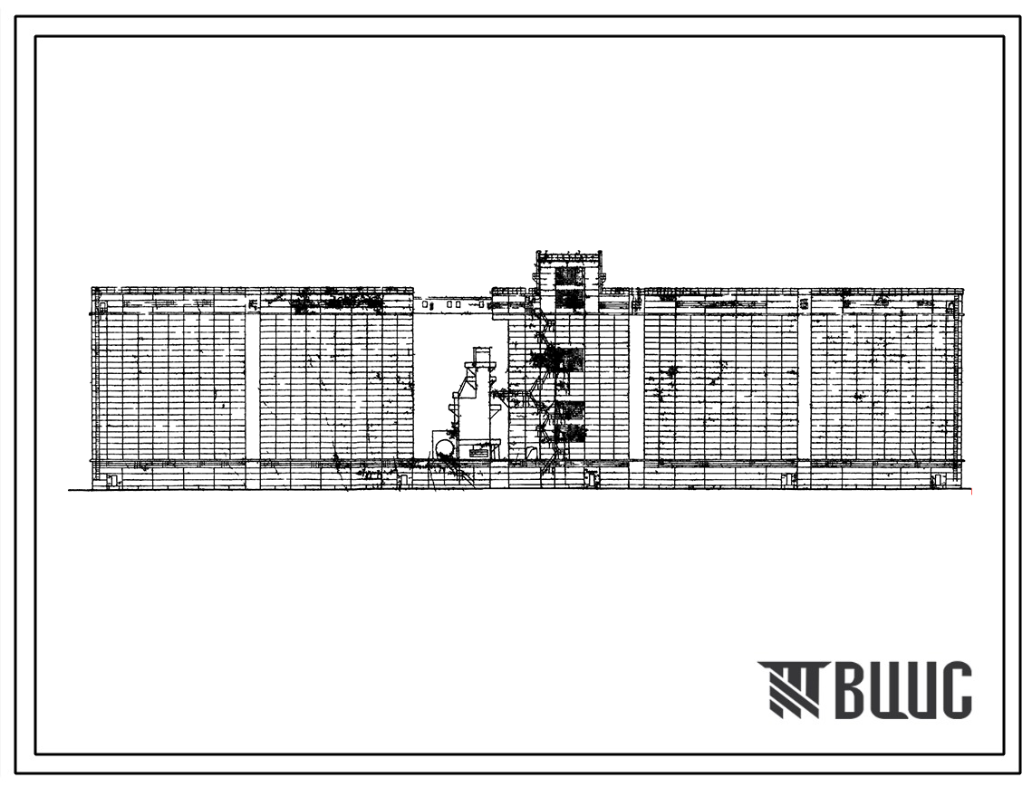 Типовой проект 702-10 Хлебоприемный элеватор сборной конструкции емкостью 25-50 тысяч тонн типа ЛС-4х175-68