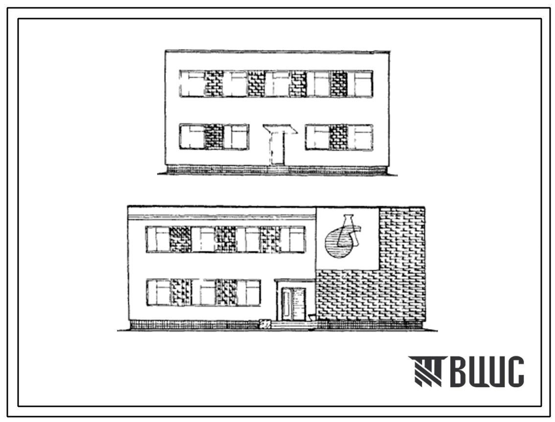 Типовой проект 411-1-94 Производственно-лабораторный корпус лесхоза для среднеевропейской СССР (стены кирпичные)