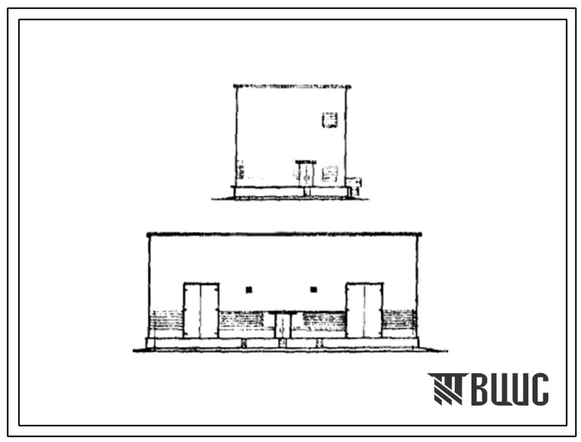 Типовой проект 407-3-112 Закрытая подстанция 35/10-6 кв для городских условий, тип 2, с камерами трансформаторов по торцам здания.