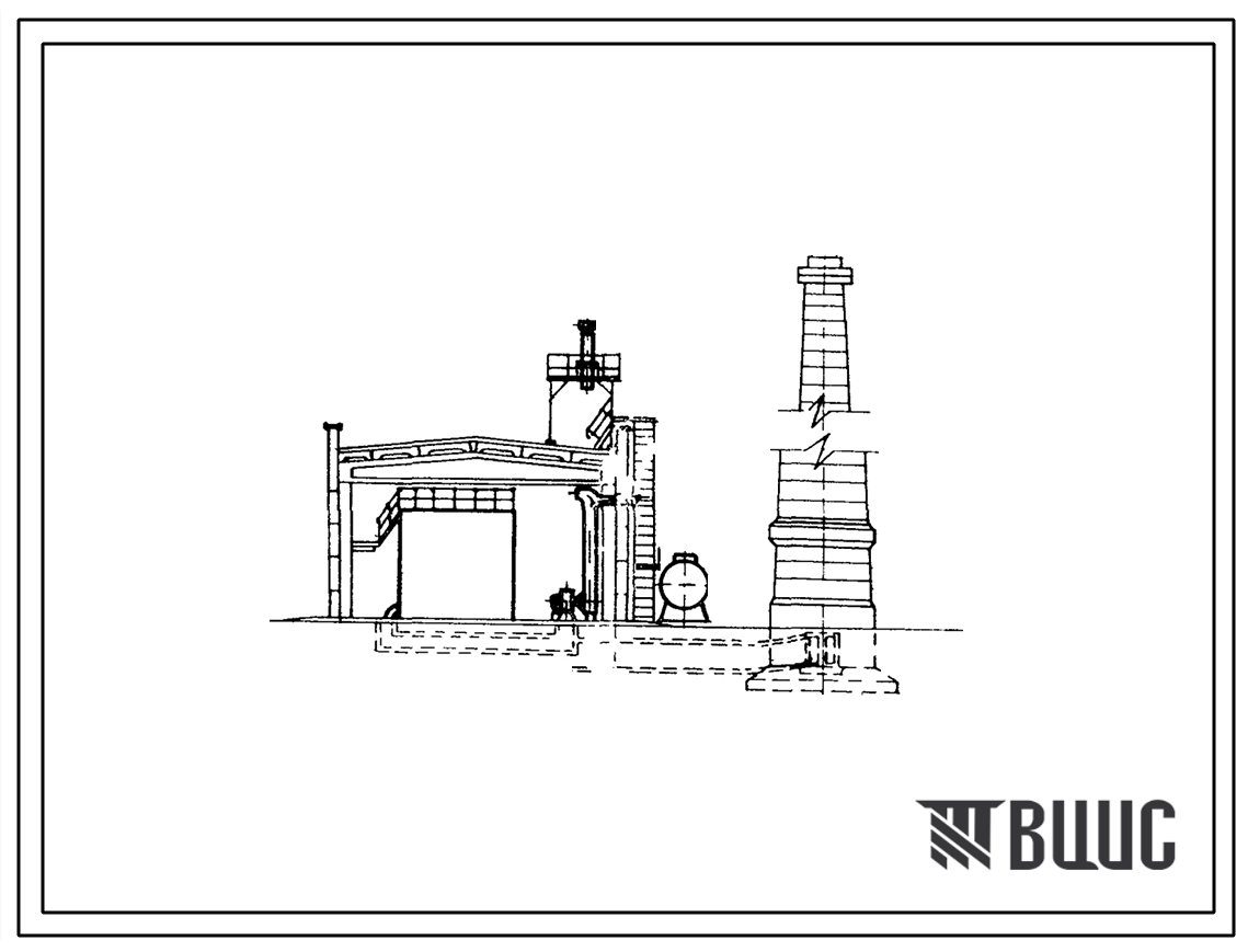 Типовой проект 903-1-57 Котельная с 2 котлами ТВГ-8 для открытой системы теплоснабжения. Топливо-газ. Теплоноситель-вода.