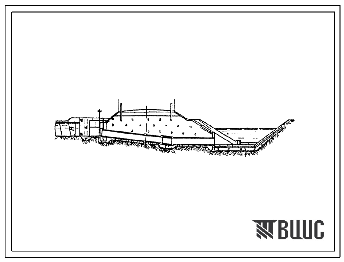 Типовой проект 820-50 Устьевые сопрягающие сооружения из сборного железобетона (с переездом) на расходы от 0,9 до 6,5 м3/сек
