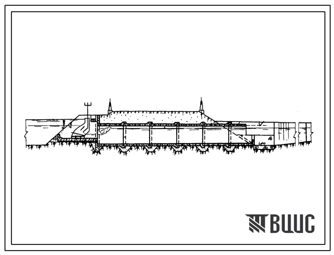 Типовой проект 820-85 Водовыпуски в земляные каналы с автоматами расхода пропускной способностью 0,1-5,2 м?/сек.