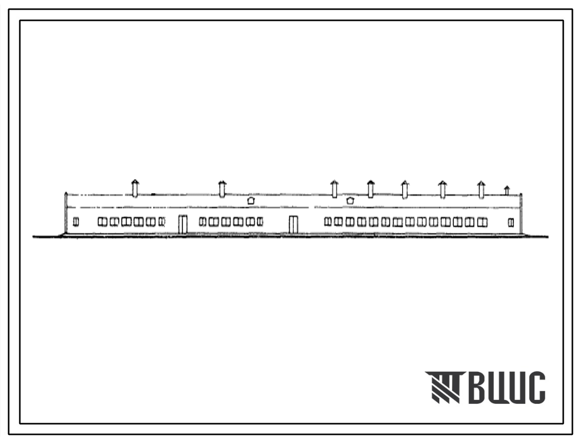 Типовой проект 802-158 Свинарник для содержания 10 основных, 6 ремонтных хряков и 240 голов племенного молодняка.