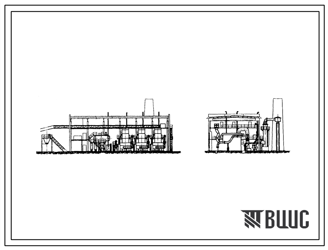 Типовой проект 903-1-38, тип 1 Закрытая котельная на 3 котла ДКВР-10-13 с топками скоростного горения.
