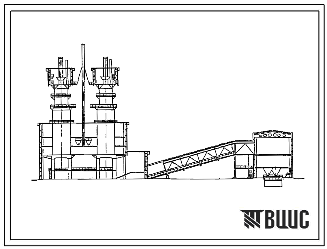 Типовой проект 409-22-26.87 Известковый цех с двумя шахтными печами производительностью по 100 т в сутки каждая, работающими на природном газе