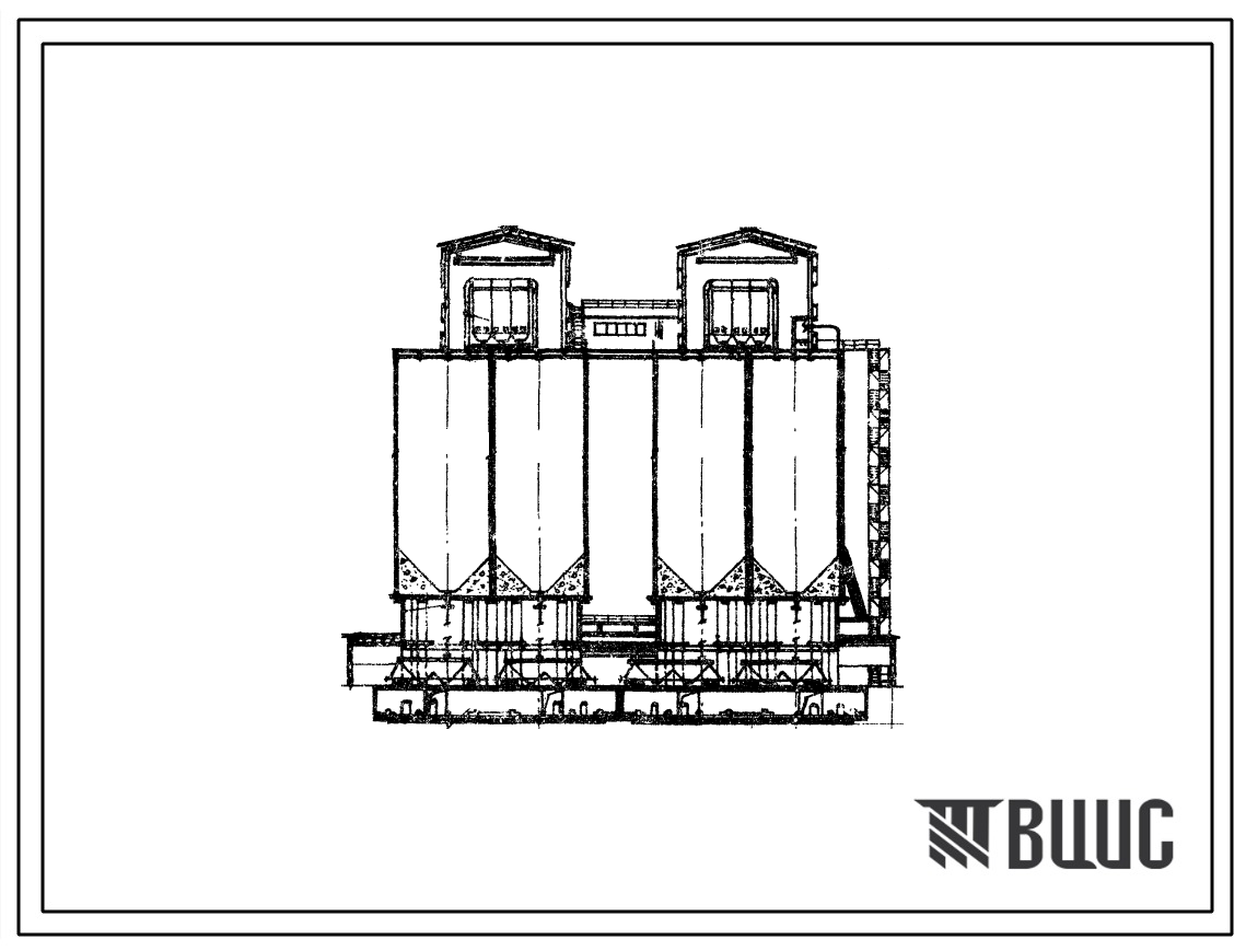 Типовой проект 708-5 Силосный склад цемента с силосами диаметром 12 м