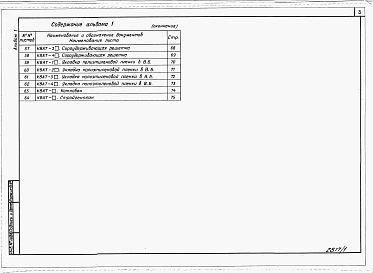 Состав фльбома. Типовой проект 820-4-033.88Альбом 1 Пояснительная записка, архитектурно-строительные чертежи.     