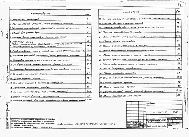 Состав фльбома. Типовой проект 503-9-2Альбом 1 Общая пояснительная записка. Чертежи. Заказная спецификация