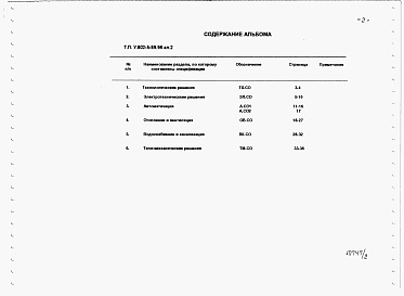 Состав фльбома. Типовой проект У.802-5-89.96Альбом 2 Спецификации оборудования