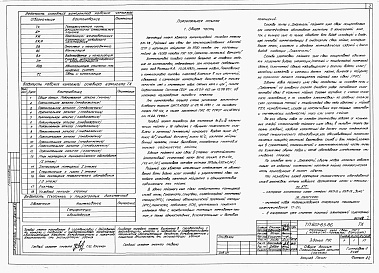 Состав фльбома. Типовой проект 601-63.86Альбом 1  Общая пояснительная записка. Технологические чертежи.      