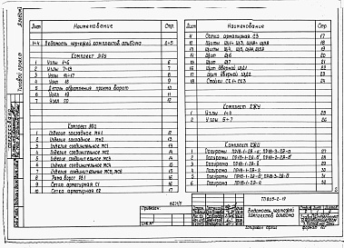 Состав фльбома. Типовой проект 805-2-19Альбом 5. Монтажные узлы и изделия заводского изготовления.      