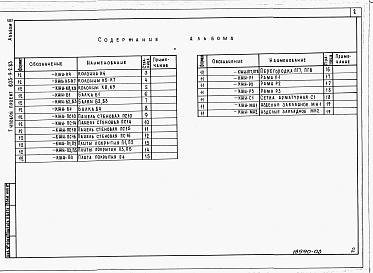 Состав фльбома. Типовой проект 805-9-2.83Альбом 3 – Строительные изделия.    
