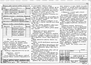 Состав фльбома. Типовой проект У.805-2-95.96Альбом 1 Пояснительная записка. Архитектурные решения. Конструкции железобетонные. Технологические решения. Электротехнические решения. Отопление и вентиляция. Водоснабжение и канализация