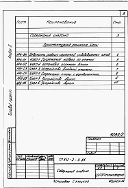 Состав фльбома. Типовой проект 812-2-4.85Альбом 2 Архитектурные решения. Узлы