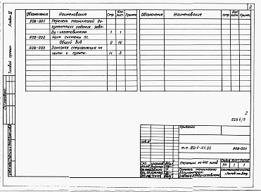 Состав фльбома. Типовой проект 801-4-104.86Альбом 4. Чертежи-задания заводу-изготовителю.