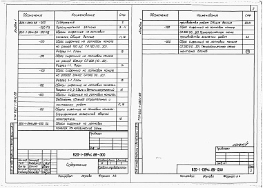 Состав фльбома. Типовой проект 820-1-084c.88Альбом 1  Строительные чертежи сооружений     