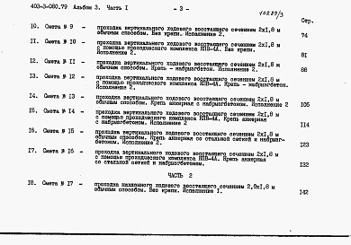 Состав фльбома. Типовой проект 403-3-080.89Альбом 3 Сметы. Часть 1