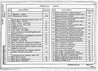 Состав фльбома. Типовой проект 407-3-515.88Альбом 1 Пояснительная записка. Архитектурно-строительные решения. Электротехническая часть и опросные листы.    