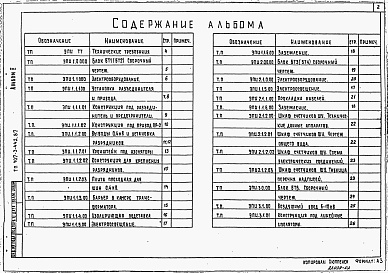 Состав фльбома. Типовой проект 407-3-442.87Альбом 2   Конструкторская документация трансформаторной подстанции. Ведомости покупных изделий. Ведомости потребности в материалах    