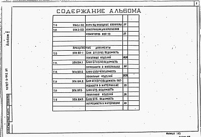 Состав фльбома. Типовой проект 407-3-442.87Альбом 2   Конструкторская документация трансформаторной подстанции. Ведомости покупных изделий. Ведомости потребности в материалах    