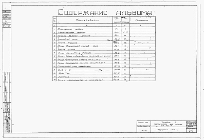 Состав фльбома. Типовой проект 7-02-313Альбом 1    Строительная часть (для площадок без грунтовых вод)