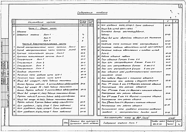 Состав фльбома. Типовой проект 264-12-120Альбом 3 Электротехнические чертежи