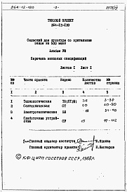 Состав фльбома. Типовой проект 264-12-120Альбом 8 Заказные спецификации