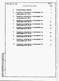 Состав фльбома. Типовой проект 820-01-19cАльбом 3 Ведомости потребности в материалах.     