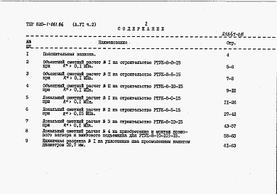 Состав фльбома. Типовой проект 820-1-061.86Альбом 6  Сметные расчеты. Части 1-5    