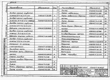 Состав фльбома. Типовой проект 820-1-073c.87Альбом 11  Затвор плоский глубинный скользящий В-Н-Нн=2-2-4,3 м для отстойника на расход 6 м3/с     