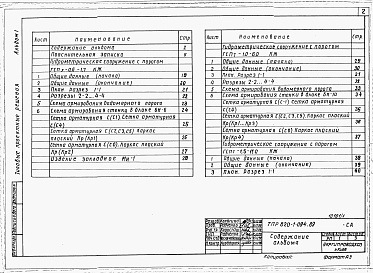 Состав фльбома. Типовой проект 820-1-094.89Альбом 1  Гидрометрические сооружения с порогом . Пояснительная записка Конструкции  железобетонные     