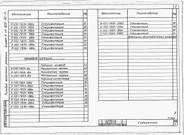 Состав фльбома. Типовой проект 820-02-1cАльбом 2  Секции оросительных напорных трубопроводов из асбестоцементных труб диаметром 200-400 мм для дождевальных машин ДКШ «Волжанка». Строительно-монтажные чертежи     