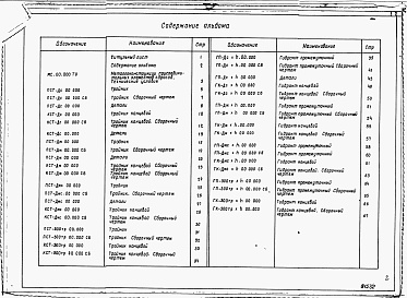 Состав фльбома. Типовой проект 820-02-9cАльбом 2. Чертежи металлоконструкций.     